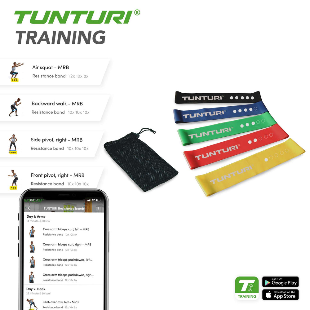 Bandes de résistance Tunturi Centuri 5 pièces