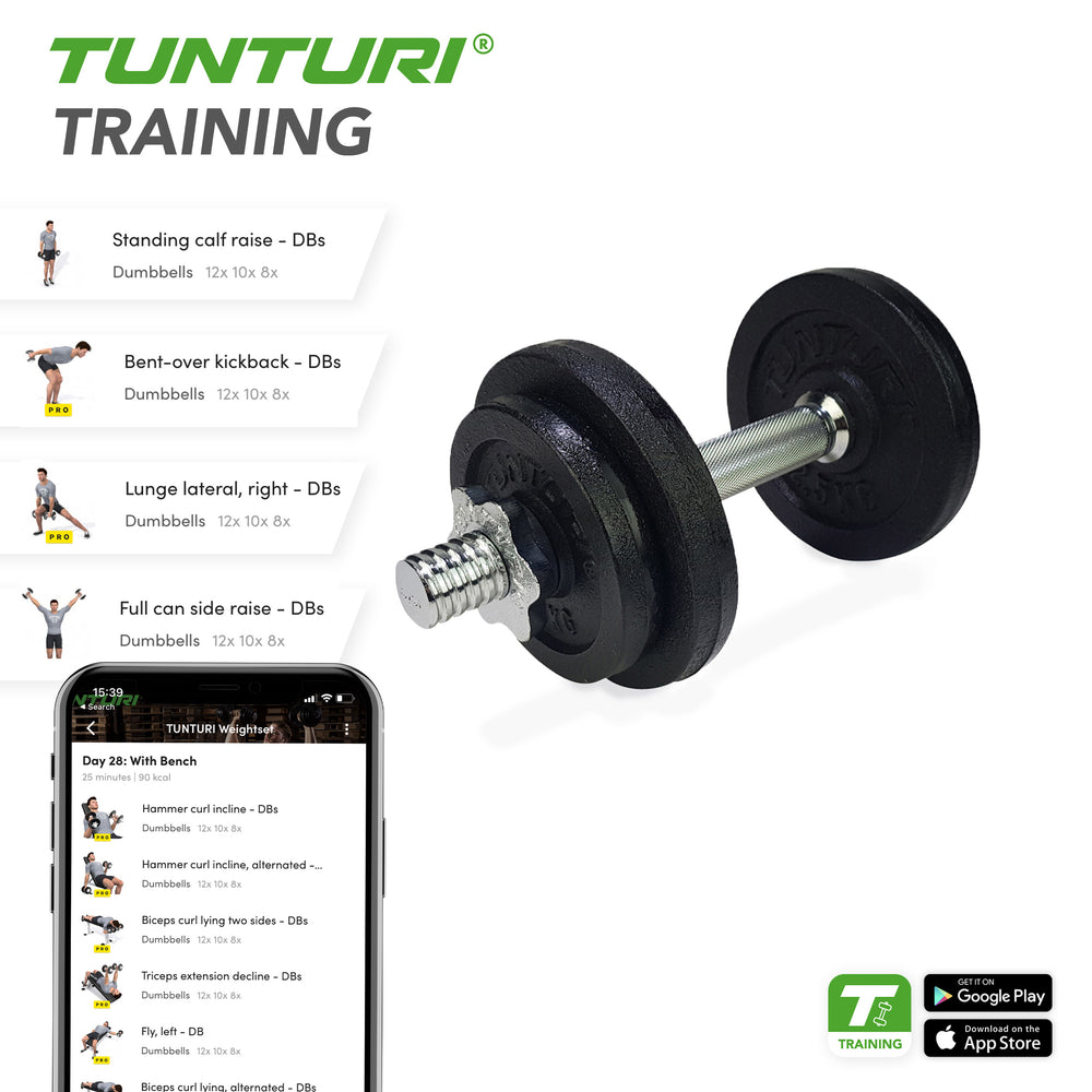 Tunturi Dumbbell Set Gietijzer - 10 kg
