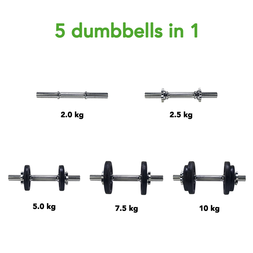 Tunturi Dumbbell Set Gietijzer - 10 kg