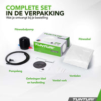 Tunturi Fitnessbal anti burst gebroken wit - 75 cm