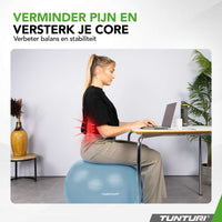 Ballon de fitness anti-éclatement Tunturi bleu clair - 65 cm