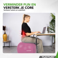 Tunturi Fitnessbal anti burst paars - 65 cm