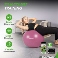 Tunturi Fitnessbal anti burst paars - 65 cm