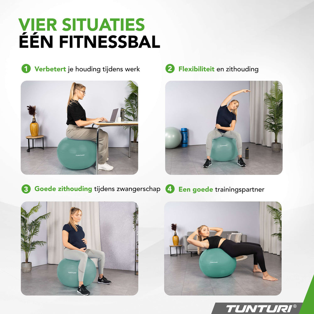 Tunturi Ballon de fitness anti éclatement essence - 90 cm