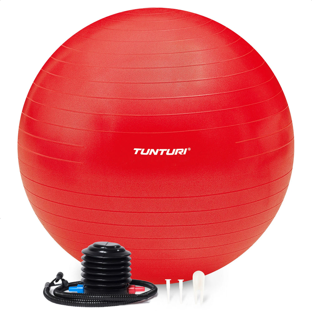 Ballon de fitness anti-éclatement Tunturi rouge - 90 cm
