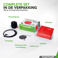 Tunturi Fitnessbal anti burst rood - 90 cm
