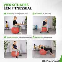 Tunturi Fitnessbal anti burst roségoud - 75 cm