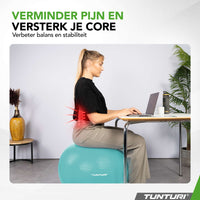 Tunturi Fitnessbal anti burst turquoise - 75 cm