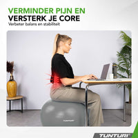 Tunturi Fitnessbal anti burst zilver - 65 cm
