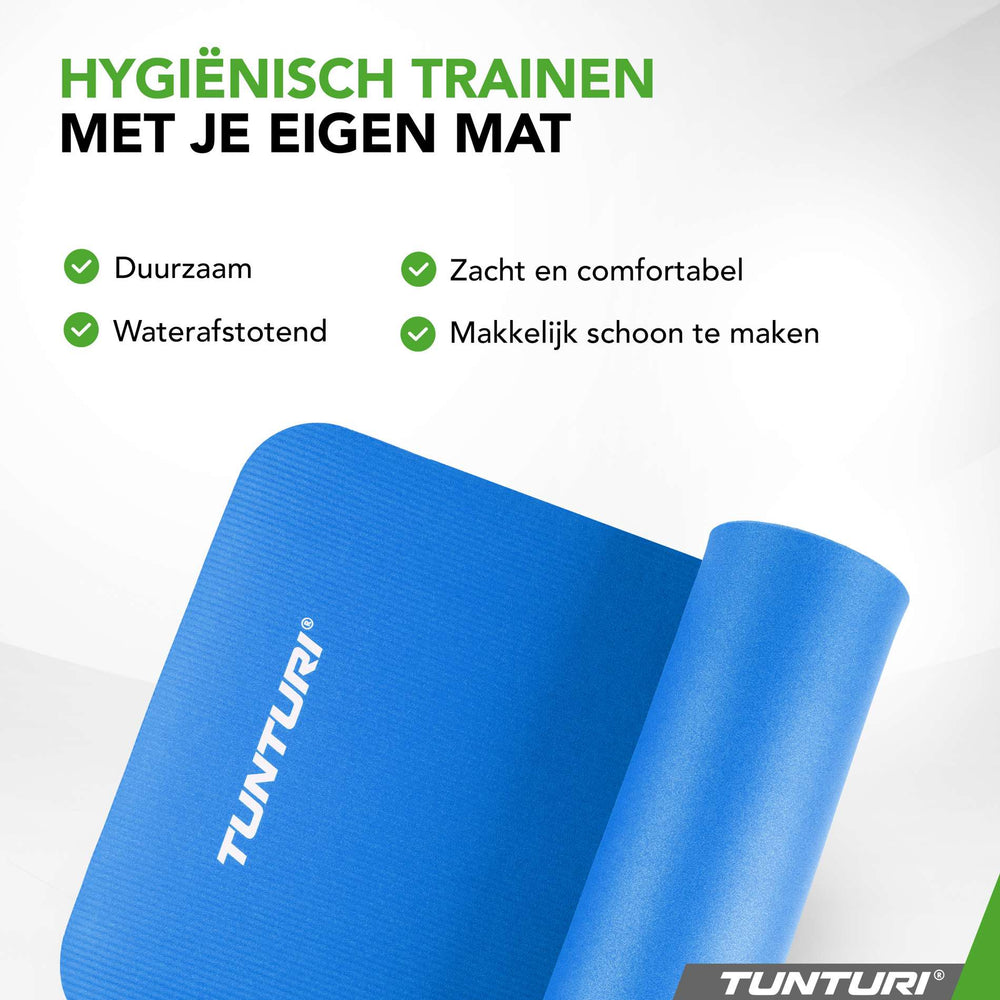 Tunturi Fitnessmat NBR 15mm - Blauw