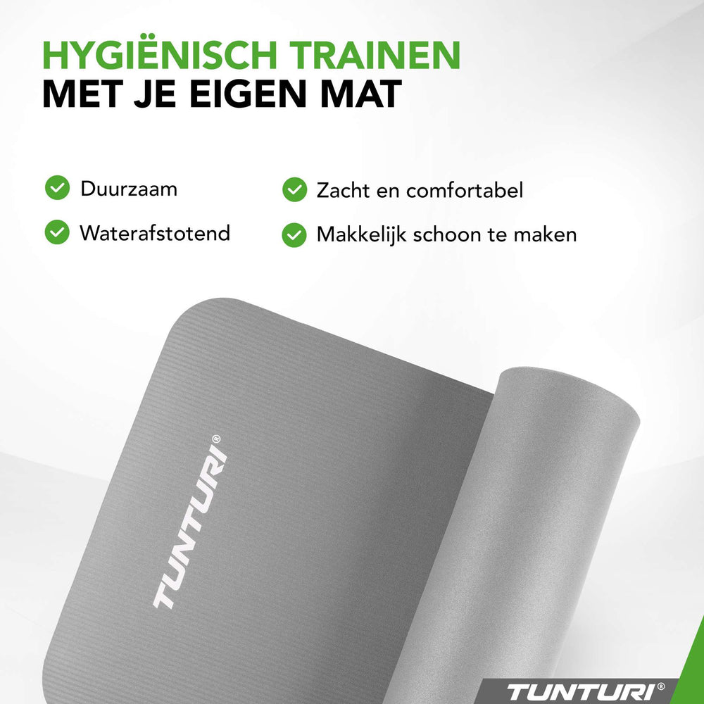 Tunturi Fitnessmat NBR 15mm - Grijs