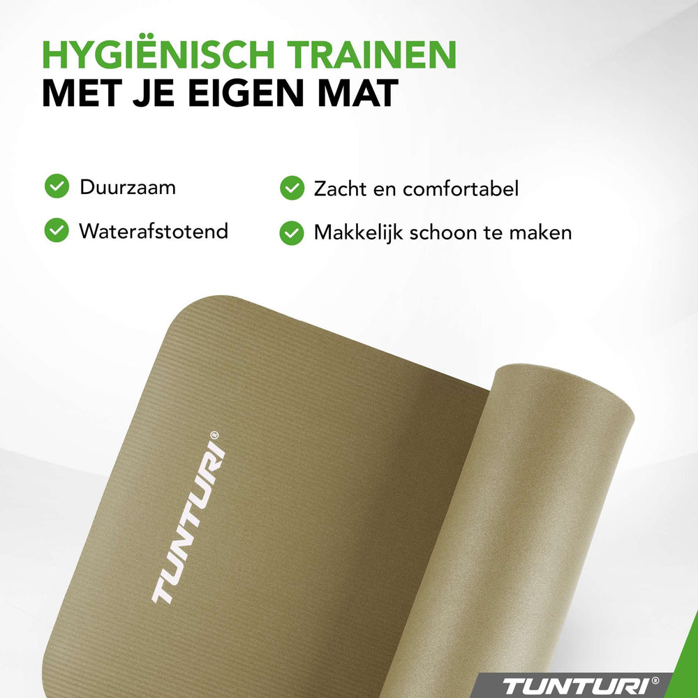 Tunturi Fitnessmat NBR 15mm - Legergroen