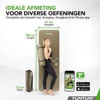 Tunturi Fitnessmat NBR 15mm - Legergroen