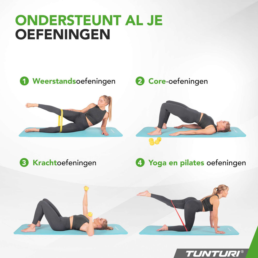 Tunturi Fitnessmat NBR 15mm - Lichtblauw