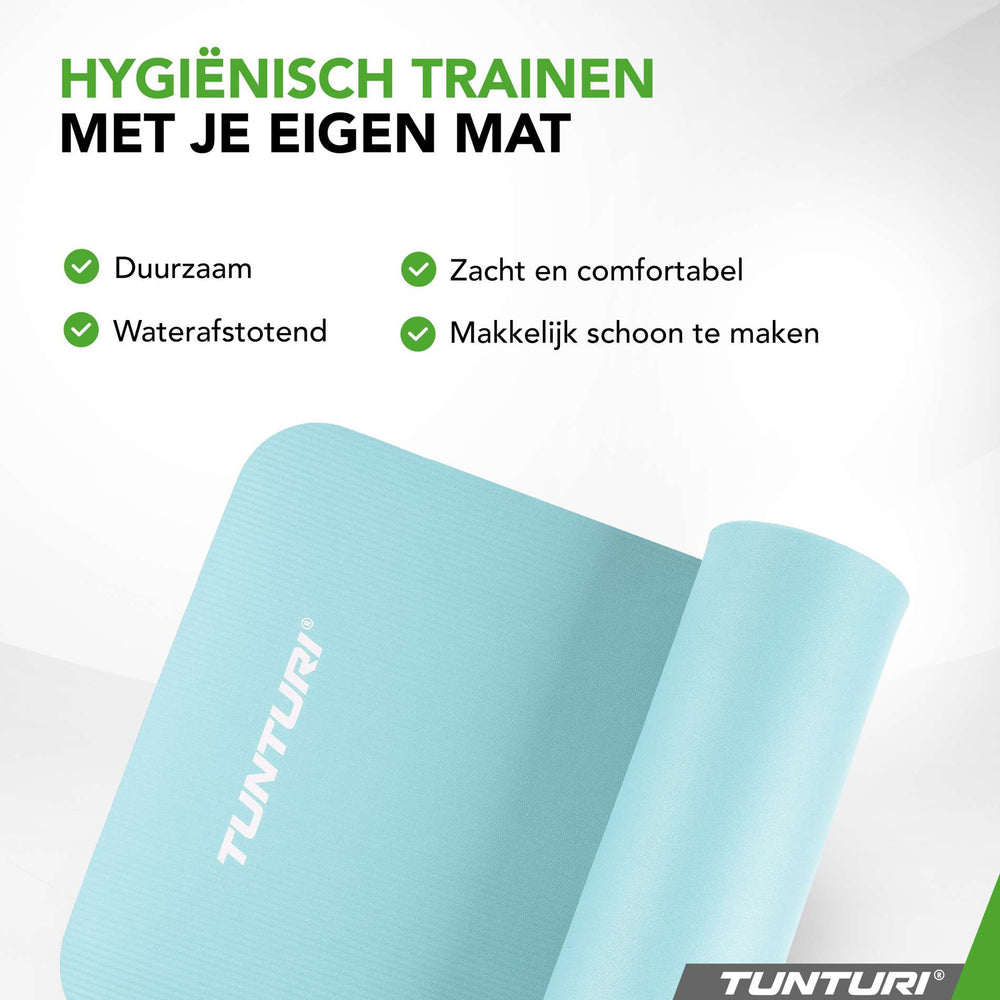 Tunturi Fitnessmat NBR 15mm - Lichtblauw