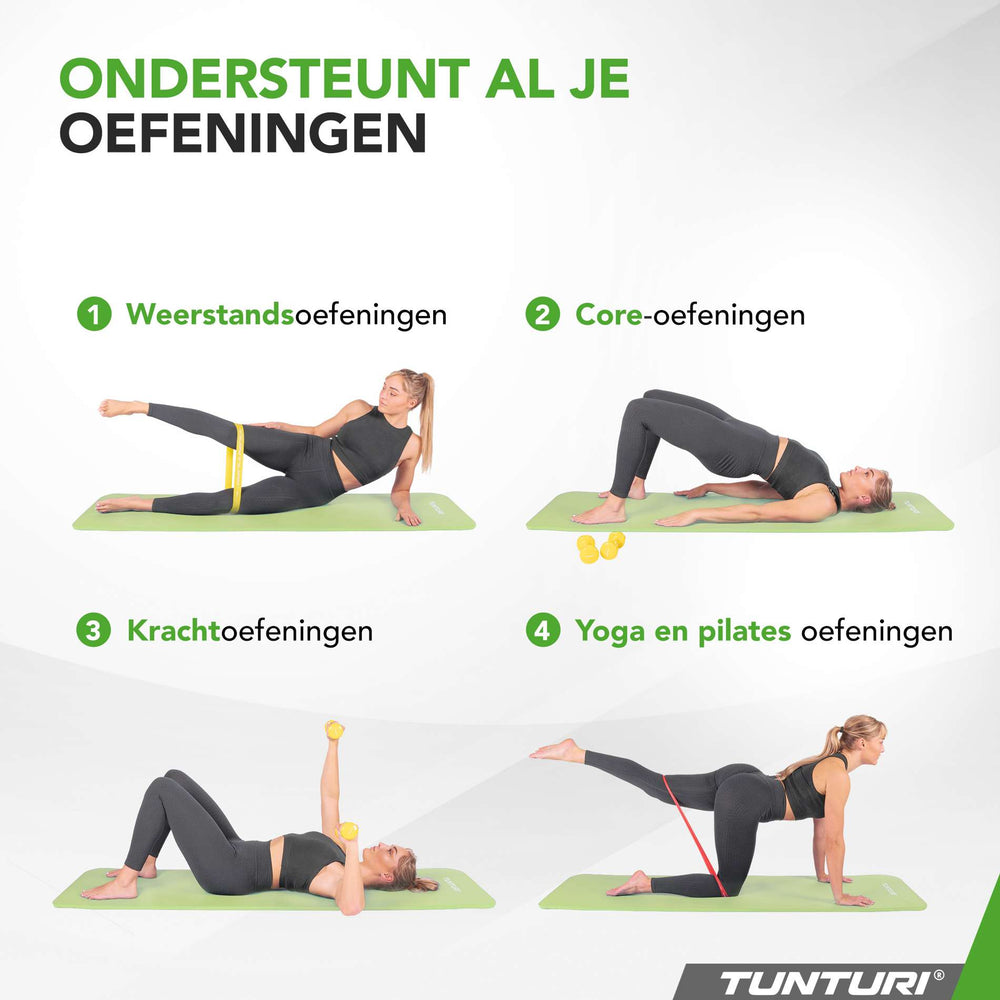 Tunturi Fitnessmat NBR 15mm - Mint