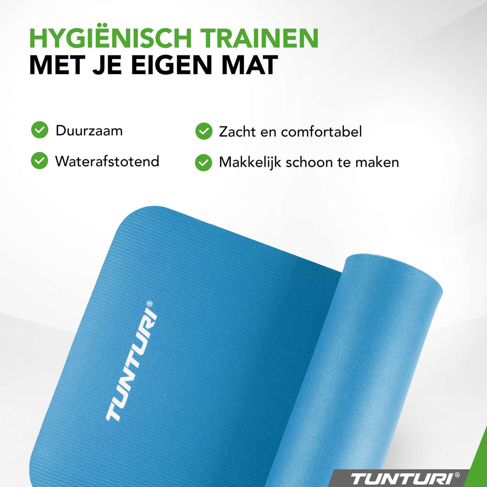 Tunturi Fitnessmat NBR 15mm - Petrolblauw