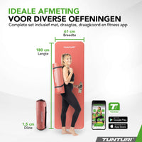 Tunturi Fitnessmat NBR 15mm - Roségoud