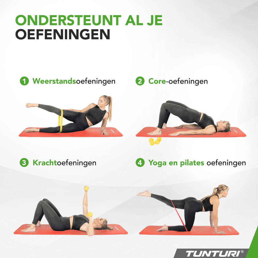 Tunturi Fitnessmat NBR 15mm - Roségoud