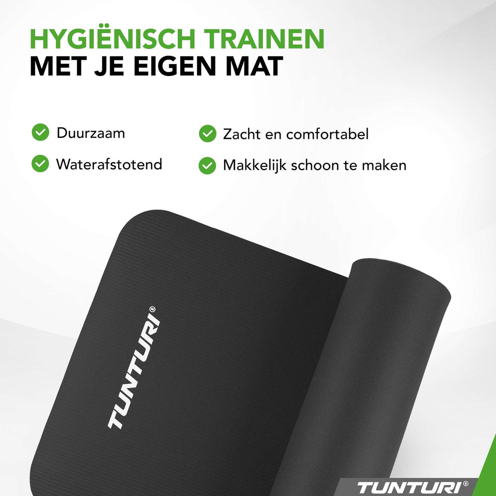 Tunturi Fitnessmat NBR 15mm - Zwart