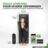 Tunturi Fitnessmat NBR 15mm - Zwart