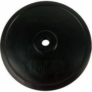 Disques de poids Tunturi - Ø 30 mm - Caoutchouc 1x 15 kg