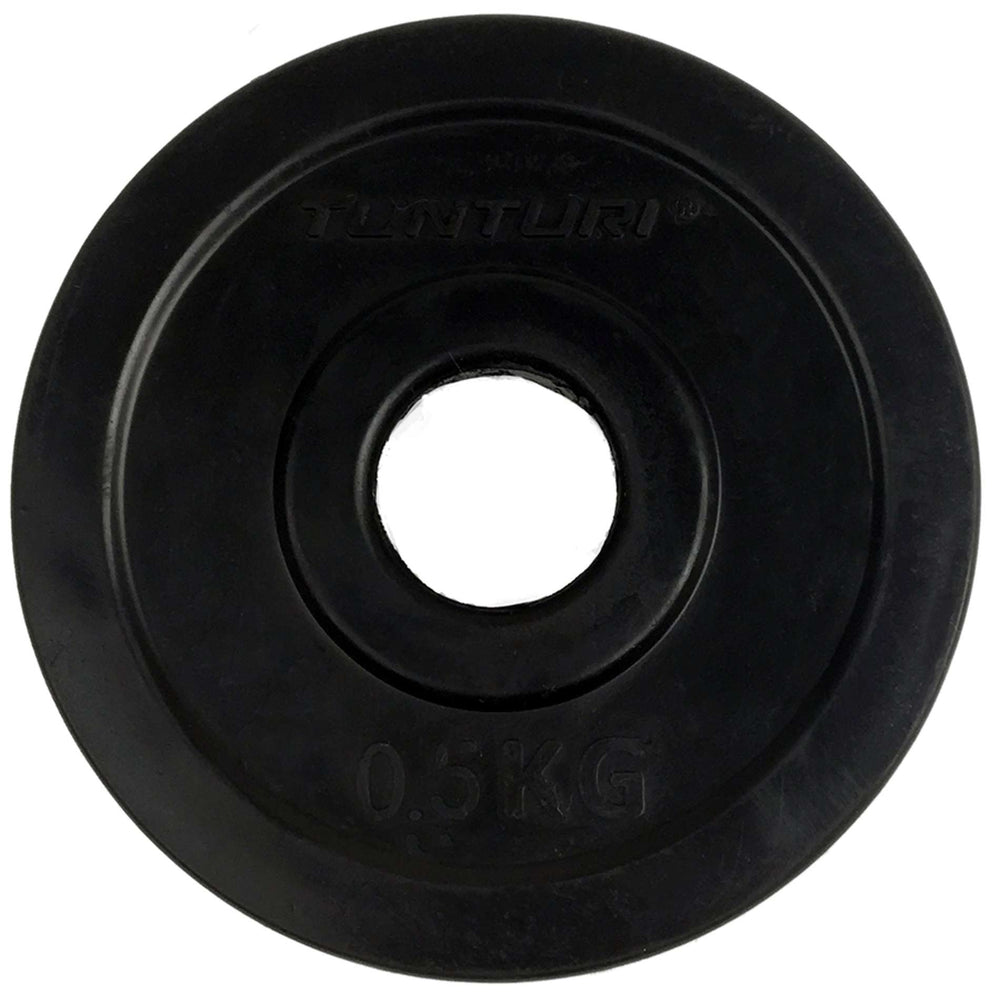 Disques de poids Tunturi - Ø 30 mm - Caoutchouc 2x 0,50 kg