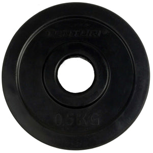 Disques de poids Tunturi - Ø 30 mm - Caoutchouc 2x 0,50 kg