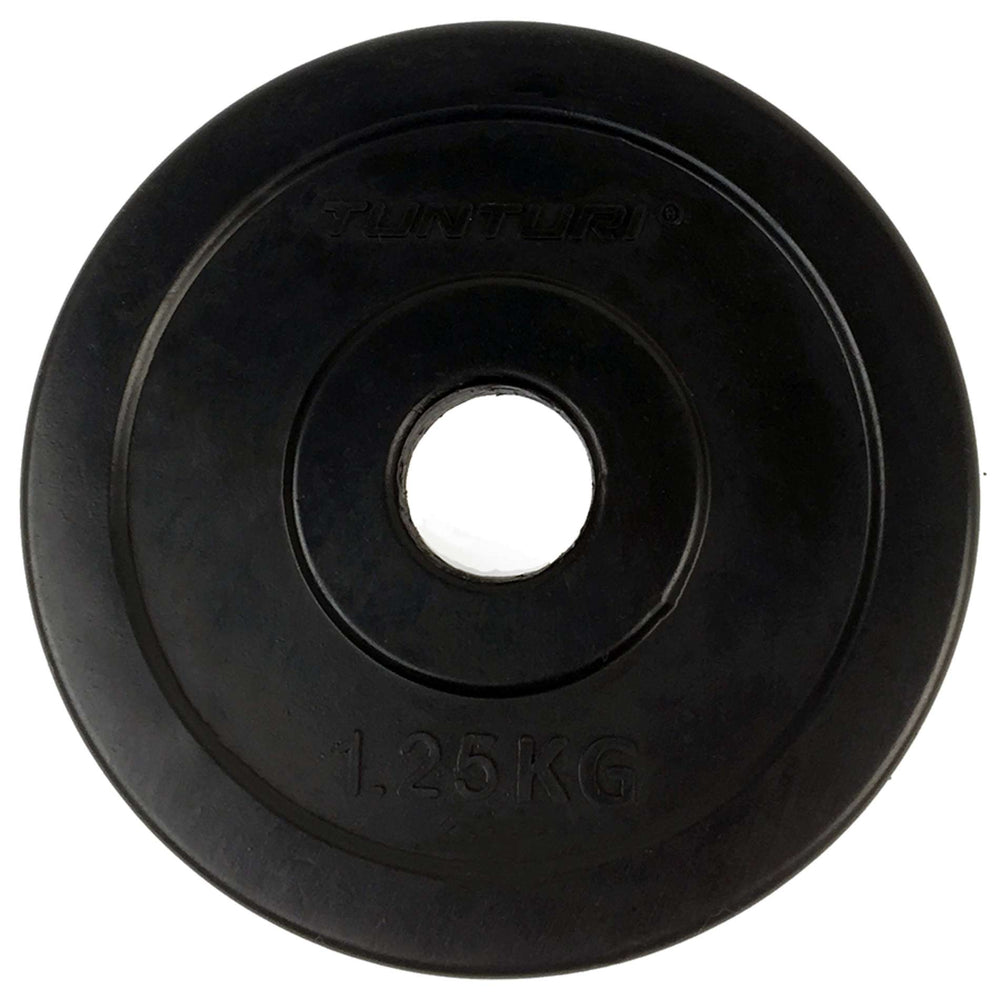 Disques de poids Tunturi - Ø 30 mm - Caoutchouc 2x 1,25 kg