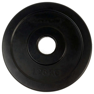 Disques de poids Tunturi - Ø 30 mm - Caoutchouc 2x 1,25 kg
