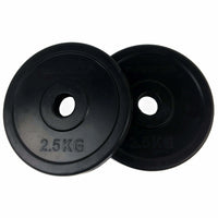Tunturi Halterschijven - Ø 30 mm - Rubber 2x 2,50 kg