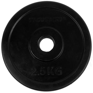 Disques de poids Tunturi - Ø 30 mm - Caoutchouc 2x 2,50 kg