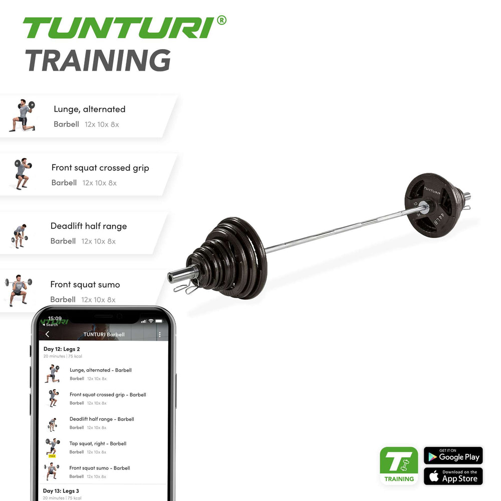 Tunturi Olympische Tri-Grip Halterstang set - Ø 50mm 140 kg