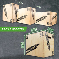 Tunturi Plyobox Hout - 40/50/60 cm