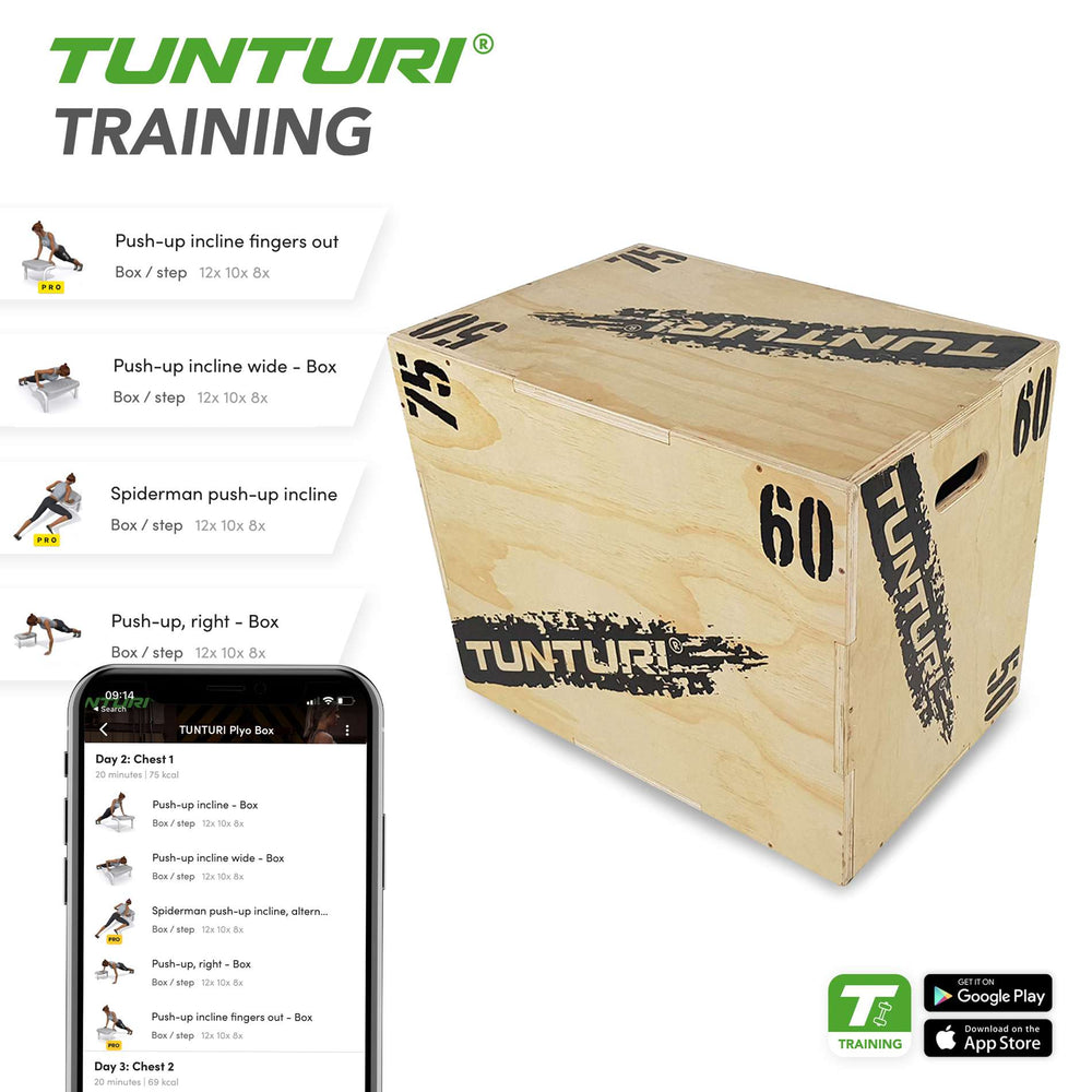 Tunturi Plyobox Bois - 50/60/75 cm