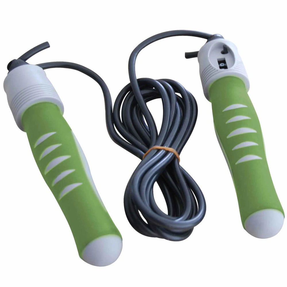 Tunturi Springtouw met teller - Grijs/groen