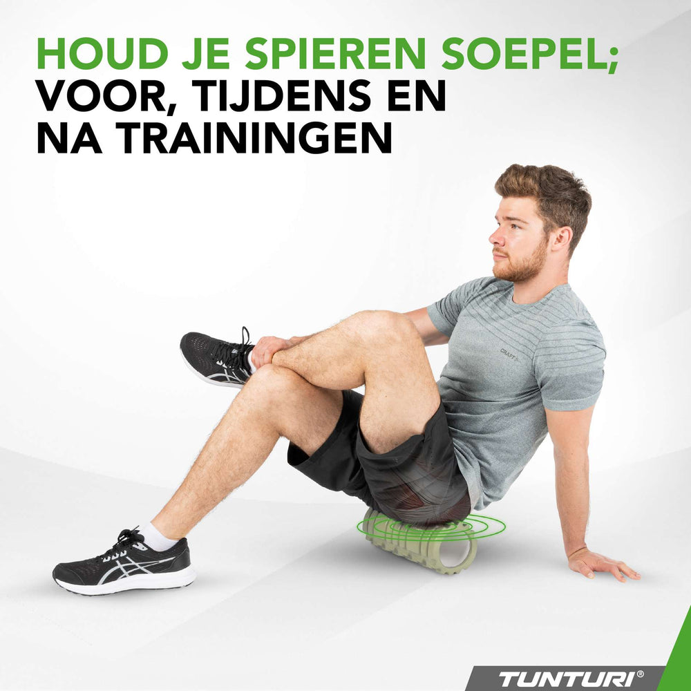 Rouleau de yoga Tunturi en mousse 33 cm - Vert armée
