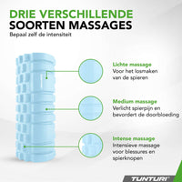 Tunturi Yoga grid foam roller 33 cm - Lichtblauw