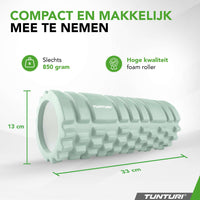 Tunturi Yoga grid foam roller 33 cm - Mint