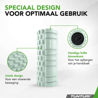 Tunturi Yoga grid foam roller 33 cm - Mint