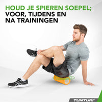 Tunturi Yoga grid foam roller 33 cm - Oranje