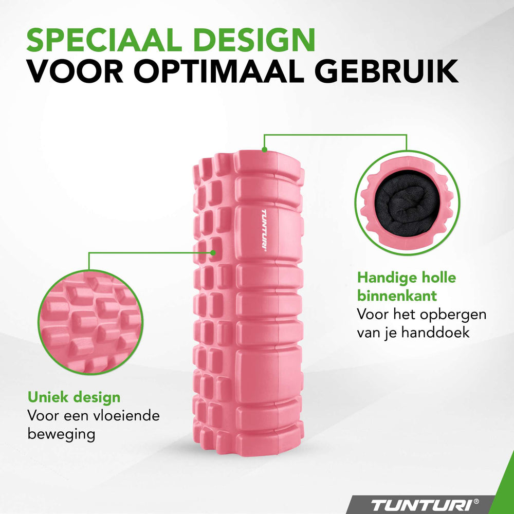 Rouleau de yoga Tunturi en mousse 33 cm - Or rose