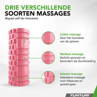 Tunturi Yoga grid foam roller 33 cm - Rosé goud