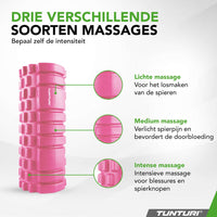 Tunturi Yoga grid foam roller 33 cm - Roze