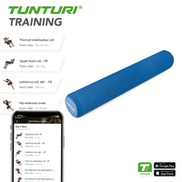 Tunturi Yoga massage roller blauw - 90 cm