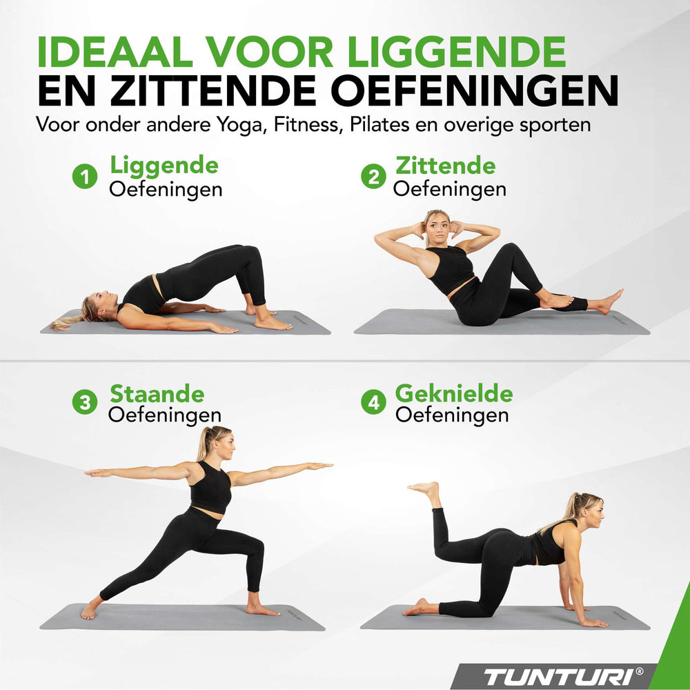 Tunturi Yogamat 8mm - Grijs