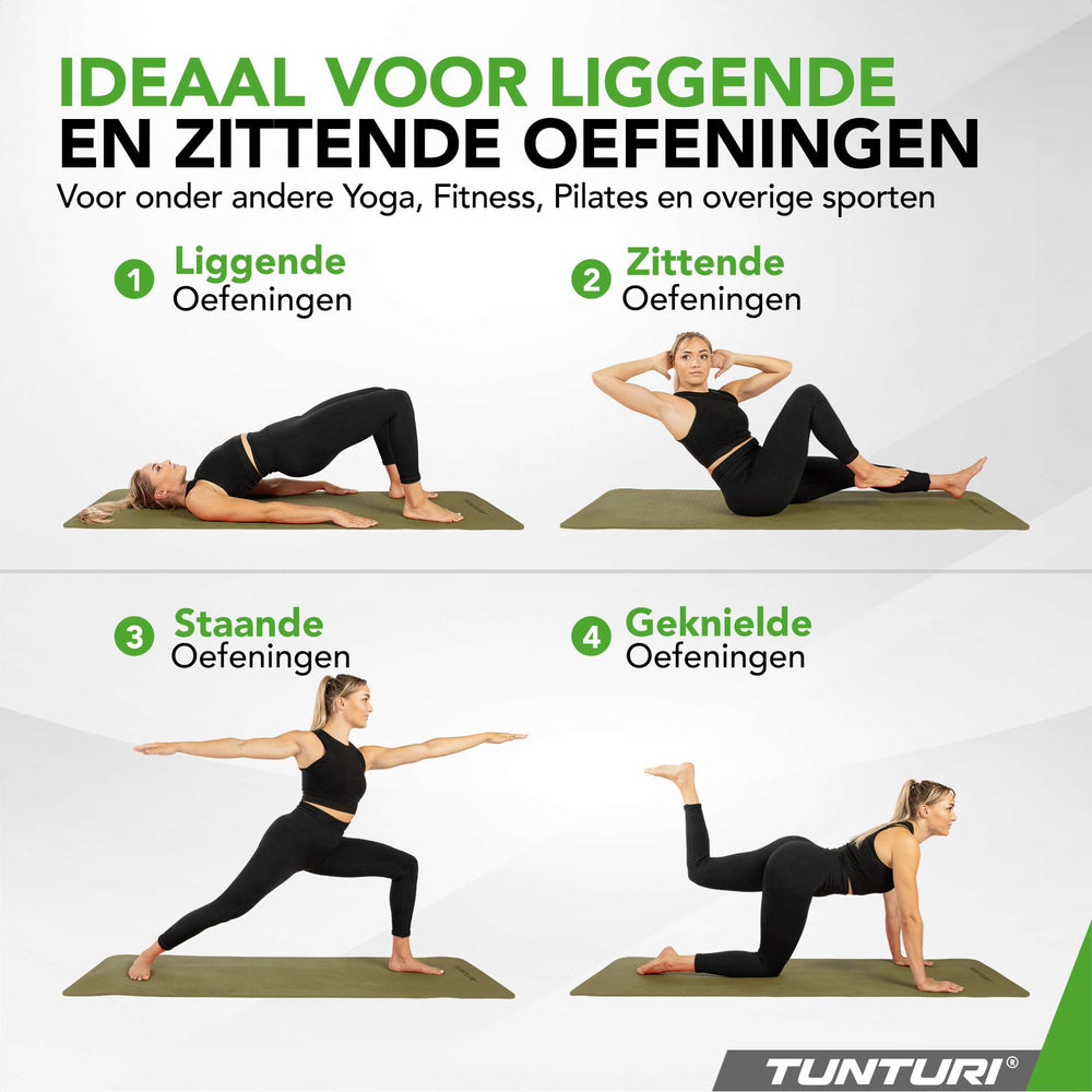 Tunturi Yogamat 8mm - Legergroen