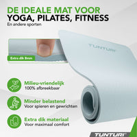 Tunturi Yogamat 8mm - Lichtblauw