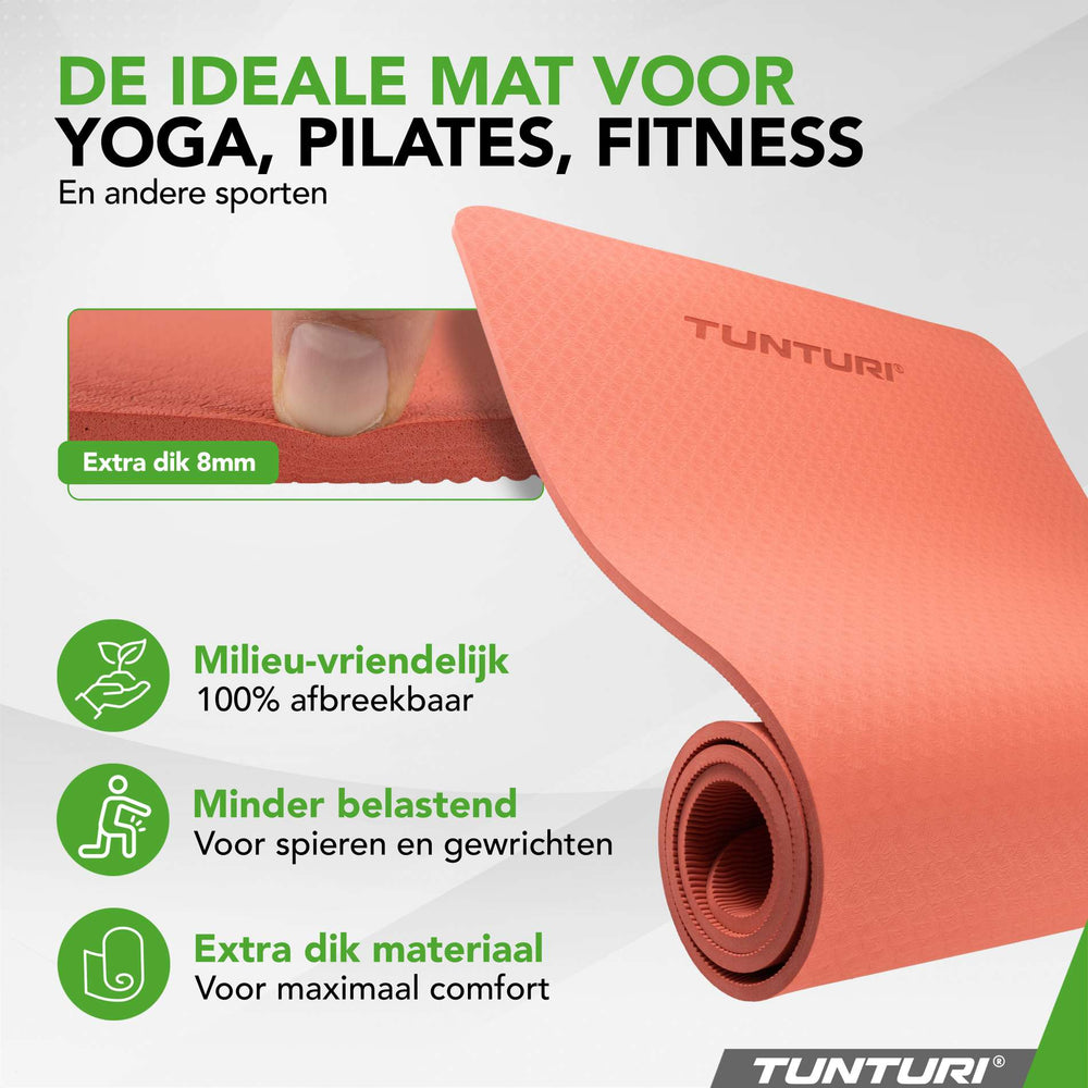 Tunturi Yogamat 8mm - Roségoud