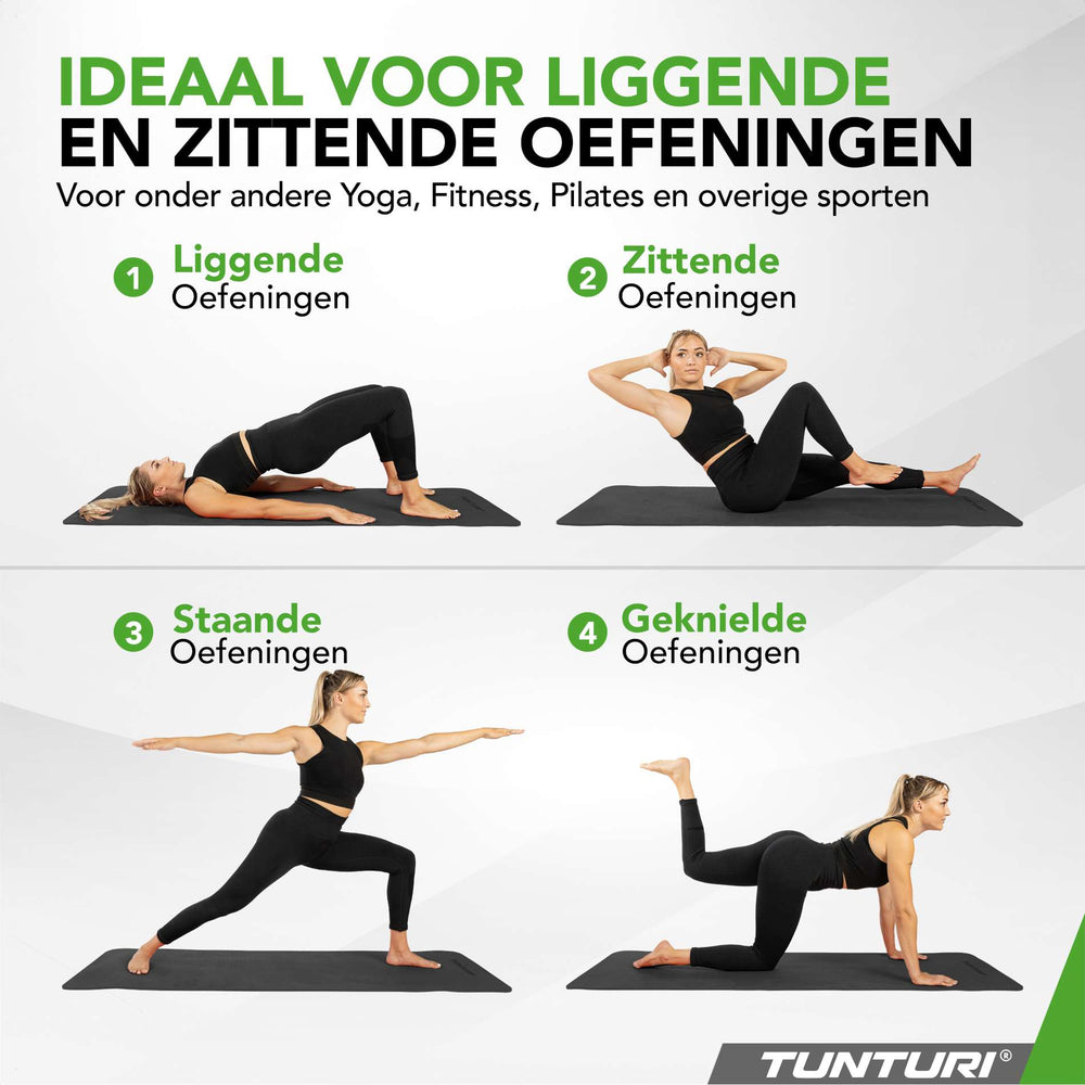 Tunturi Yogamat 8mm - Zwart